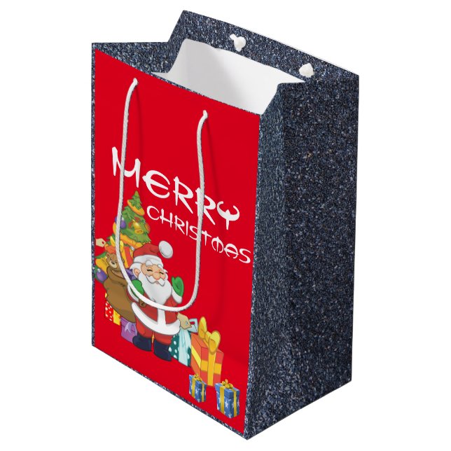 Sacola Para Presentes Média Debaixo da árvore de Natal (Frente inclinada)