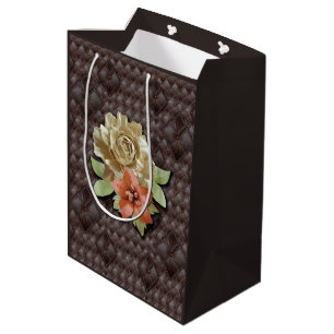 Sacola Para Presentes Média Decor Acadêmico do Couro 3D
