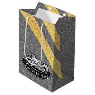 Sacola Para Presentes Média Decoração de festa de aniversário para motociclist
