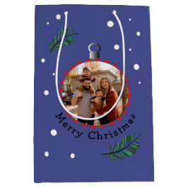 Sacola Para Presentes Média Decoração de Natal personalizada Fotografia do Gif