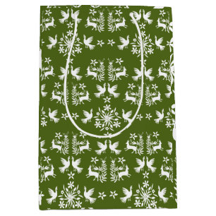 Sacola Para Presentes Média Decoração inicial de Otomi mexicano