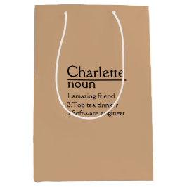 Sacola Para Presentes Média Definição de Nome Personalizado