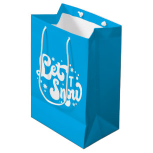 Sacola Para Presentes Média Deixe-o nevar Design de inverno
