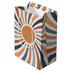 Sacola Para Presentes Média Deixe o sol brilhar no design colorido estilo retr