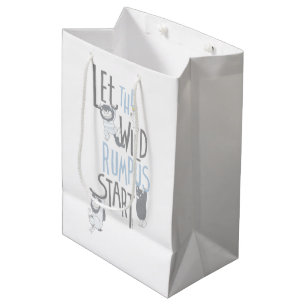 Sacola Para Presentes Média Deixe o Tumulto Selvagem Começar - Azul