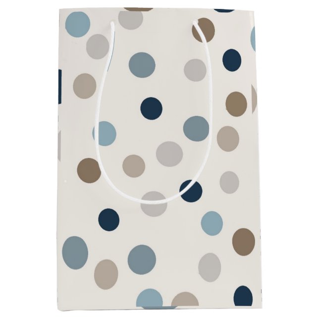 Sacola Para Presentes Média Denim Patchwork Bear Gift Bag (Frente)