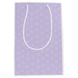 Sacola Para Presentes Média Dente Sorridente Fofo - Lavanda