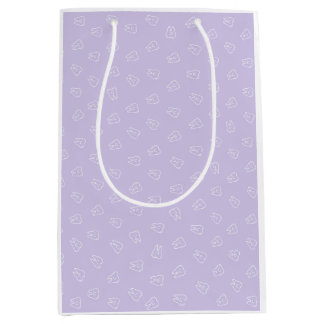 Sacola Para Presentes Média Dente Sorridente Fofo - Lavanda