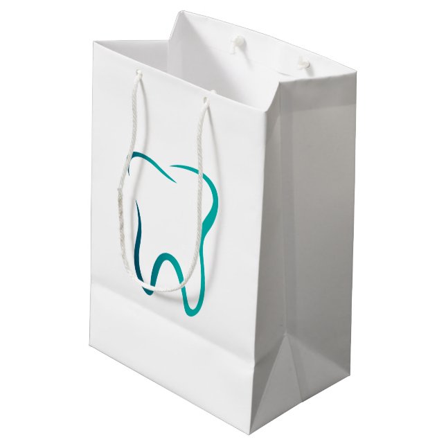 Sacola Para Presentes Média Dentista dentária Imagem Médica (Verso inclinado)