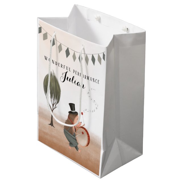 Sacola Para Presentes Média Desempenho maravilhoso Hedgehog Gift Bag (Frente inclinada)