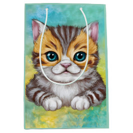 Sacola Para Presentes Média Desenhando Gato