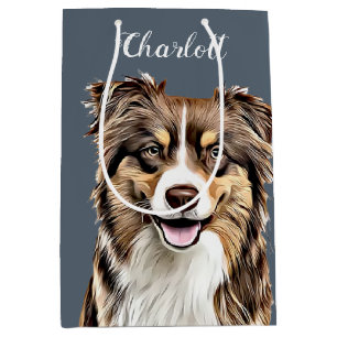Sacola Para Presentes Média Desenho Personalizado de Cópulos de Borda Personal