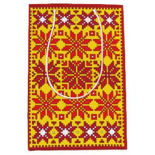 Sacola Para Presentes Média Design Báltico da estrela