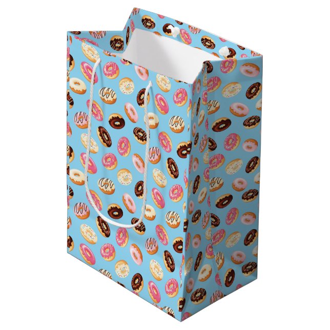 Sacola Para Presentes Média Design com rosquinha (Frente inclinada)