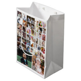 Sacola Para Presentes Média Design da Sua Própria Colagem de Fotos 40