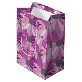 Sacola Para Presentes Média Design de Daisy Floral Africana