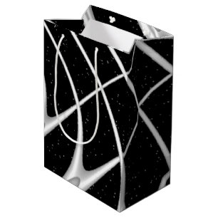 Sacola Para Presentes Média Design de Espaço Galáxico