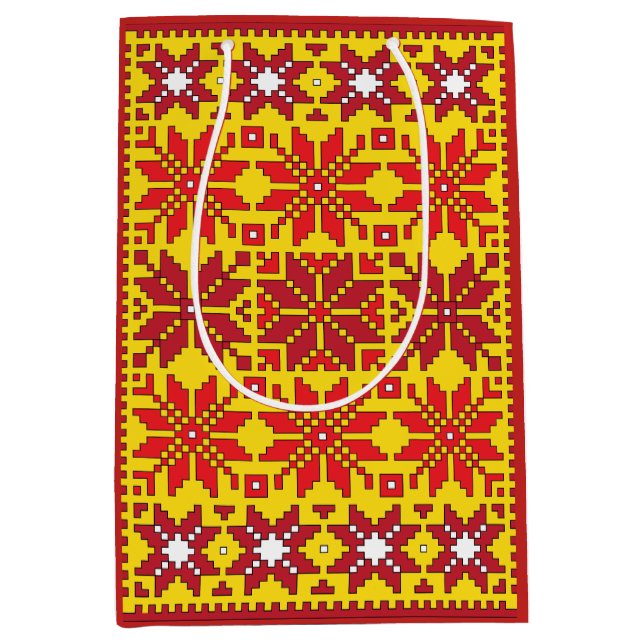 Sacola Para Presentes Média Design de estrela do Báltico (Frente)