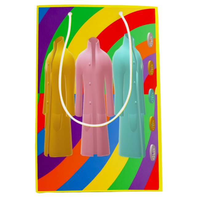 SACOLA PARA PRESENTES MÉDIA DESIGN DE MODELAGEM E CASACO (Frente)