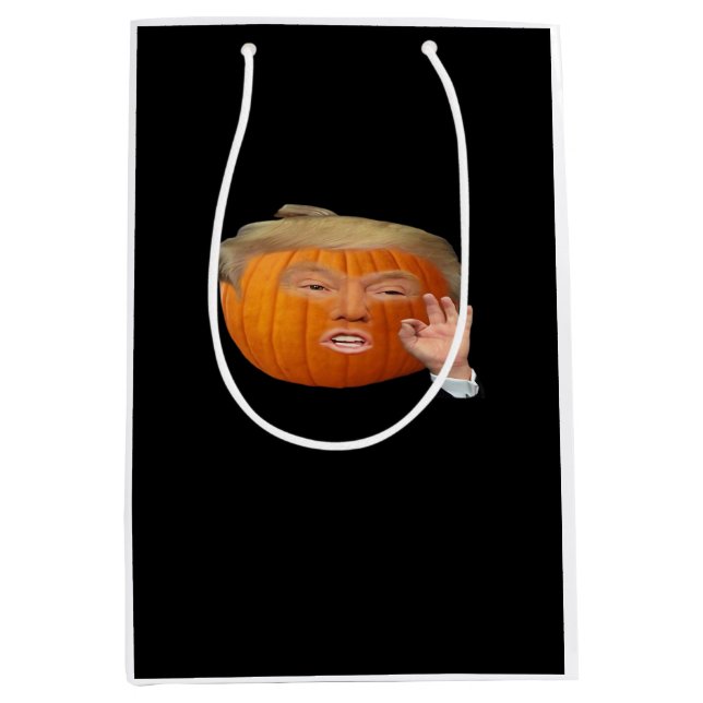 Sacola Para Presentes Média Design de Trumpkin básico e clássico (Frente)