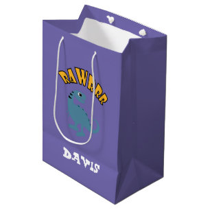 Sacola Para Presentes Média Design Dinossauro Bebê - Saco do Presente - Médio