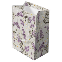 Sacola Para Presentes Média Design do ventilador da lavanda