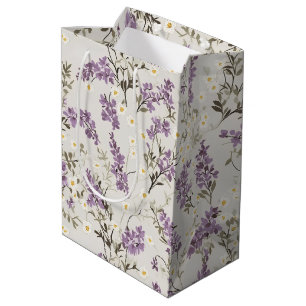 Sacola Para Presentes Média Design do ventilador da lavanda