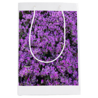 Sacola Para Presentes Média Design Floral em Roxo
