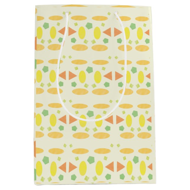 Sacola Para Presentes Média Design sem costura de pastel (Frente)