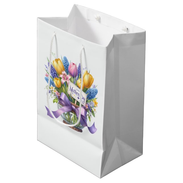 Sacola Para Presentes Média Dia das Mães  (Frente inclinada)