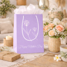 Dia das Mães Elegante Lavanda Flores Simples