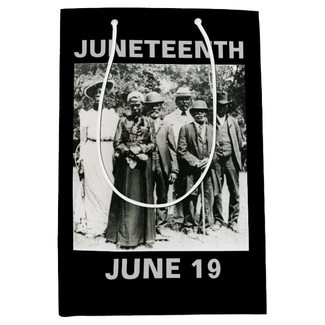 Sacola Para Presentes Média Dia de Juneteenth 1866: Celebração da Emancipação (Frente)