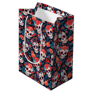 Sacola Para Presentes Média 💀 Día de Muertos, crânios de açúcar