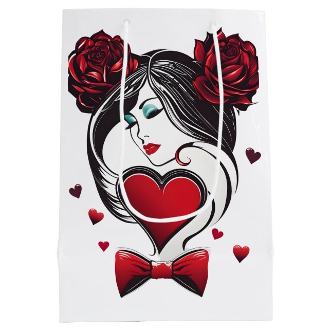 Sacola Para Presentes Média Dia de os namorados (Verso)