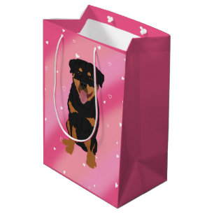 Sacola Para Presentes Média Dia de os namorados Rottweiler