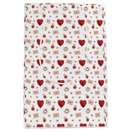 Sacola Para Presentes Média Dia do Namorados do design do presente