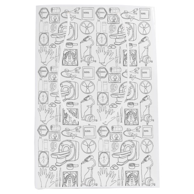 Sacola Para Presentes Média Digitalização de Cat (Frente)