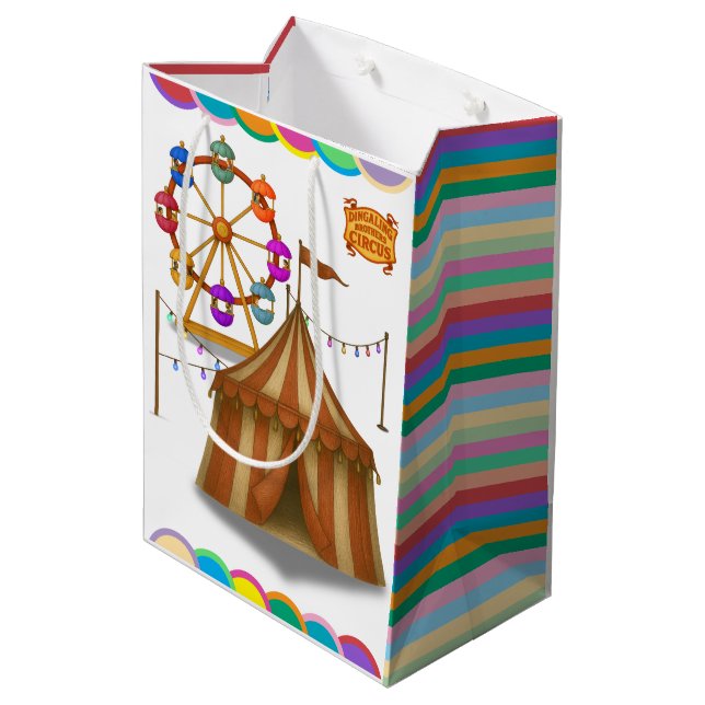 Sacola Para Presentes Média Dingaling Bros Circus (Verso inclinado)