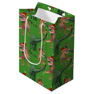 Sacola Para Presentes Média Dinossauro Natal