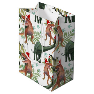 Sacola Para Presentes Média Dinossauro Natal