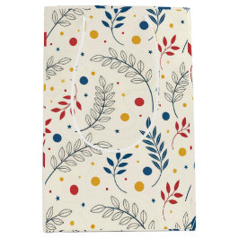 Sacola Para Presentes Média Diseño floral