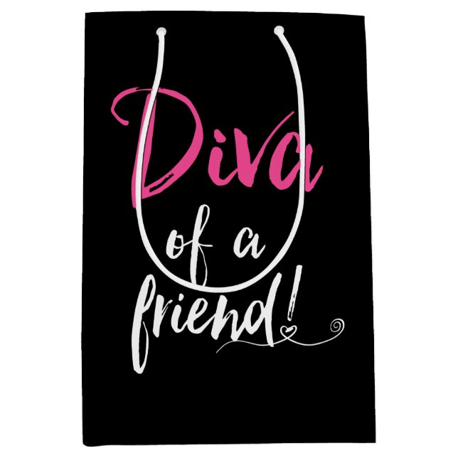 Sacola Para Presentes Média "DIVA de um Amigo" (Frente)