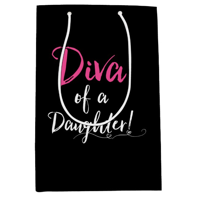 Sacola Para Presentes Média "DIVA de uma Filha" (Frente)