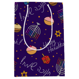 Sacola Para Presentes Média Diversão de Hanukkah