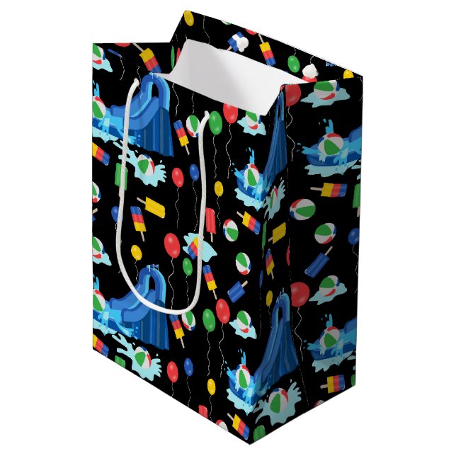 Sacola Para Presentes Média Diversão De Meninos De Vidro De Verão (Frente inclinada)