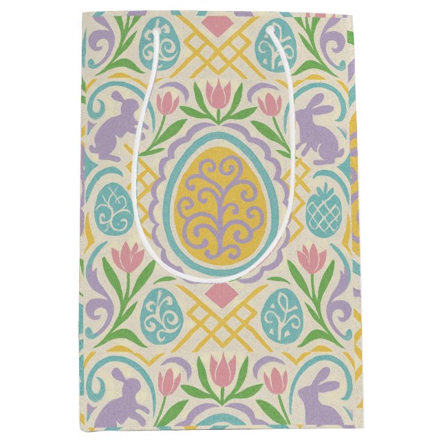 Sacola Para Presentes Média Diversão de páscoa (Frente)