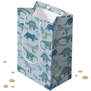 Sacola Para Presentes Média Diversão do padrão do dinossauro