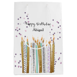 Sacola Para Presentes Média Doce 16 Velas de Aniversário Saco de Presente Mé