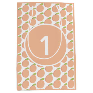 Sacola Para Presentes Média Doce como Peach Blossom Peachy Aniversário