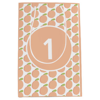 Sacola Para Presentes Média Doce como Peach Blossom Peachy Aniversário